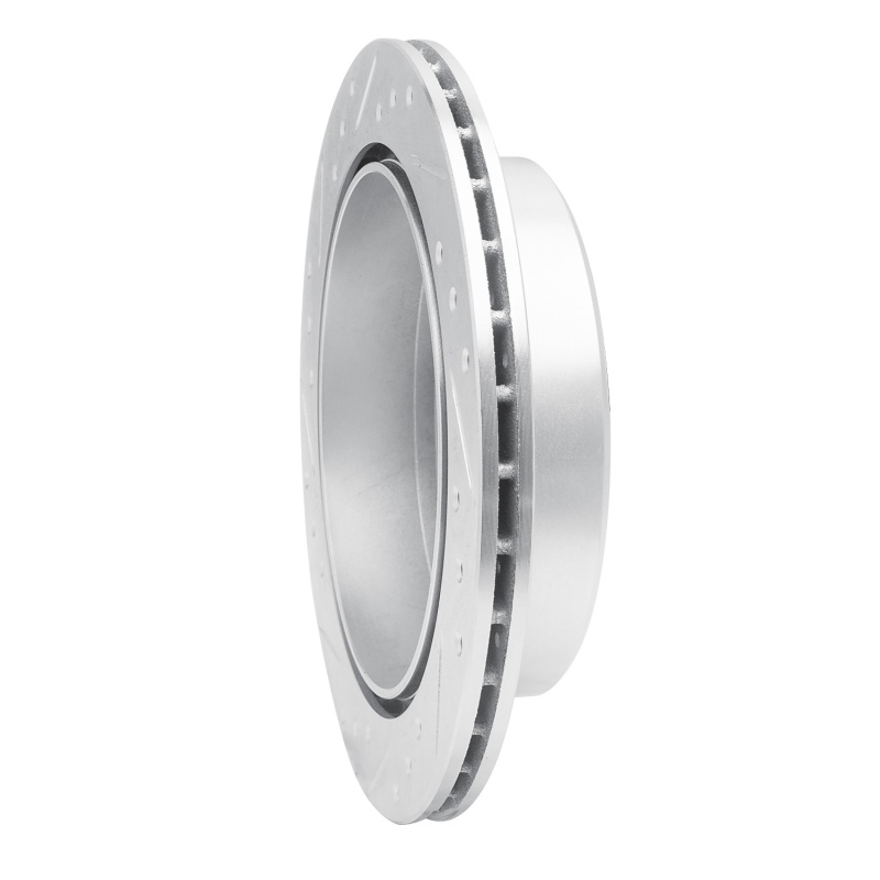 Mazda MPV Brake Rotor (1) - Rear Right - R1 Concepts - Drilled & Slotted - Silver - `92-`06